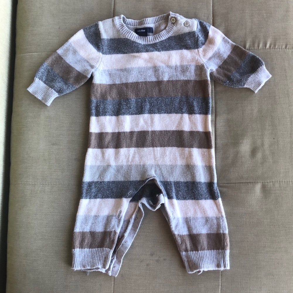 Baby Gap boys sweater onesie, size 3-6 months